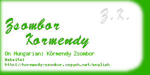 zsombor kormendy business card
